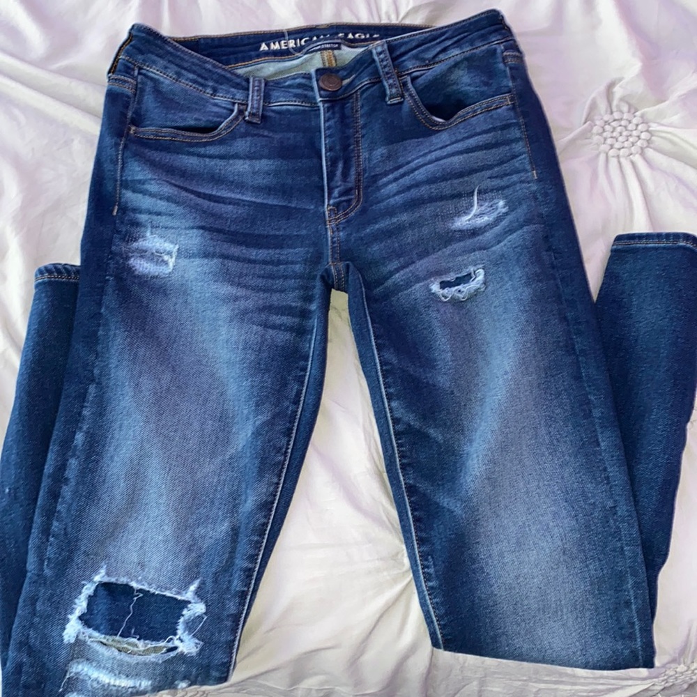 American Eagle Super Stretch Ripped Jeans